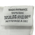 Hermes Upside Down Silk 100% All Over Pattern Pocket Square Handkerchief White — view 5