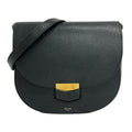 Celine Shoulder Bag Trotter Compact Black Leather
