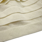 Chanel Skirt Mini Flare Ruffle CC Logo Cotton Linen 38 White — view 4