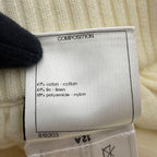 Chanel Skirt Mini Flare Ruffle CC Logo Cotton Linen 38 White — view 8