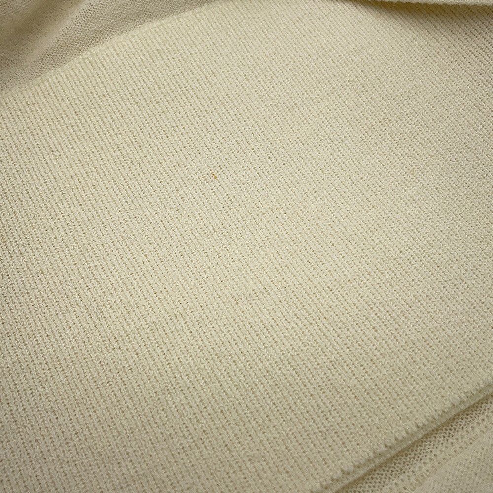 Chanel Skirt Mini Flare Ruffle CC Logo Cotton Linen 38 White — view 6