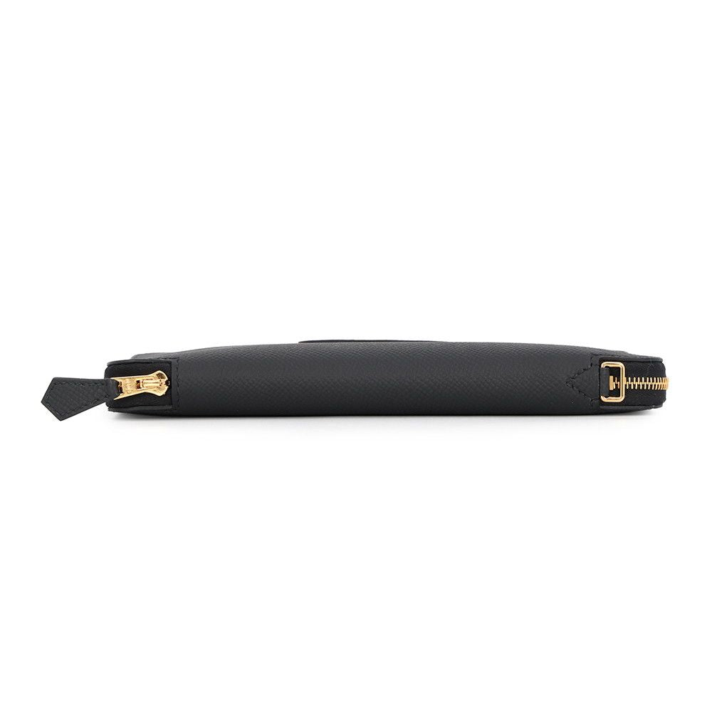 Hermes Wallet Macaron Long to Go Black Gold Epsom — view 3