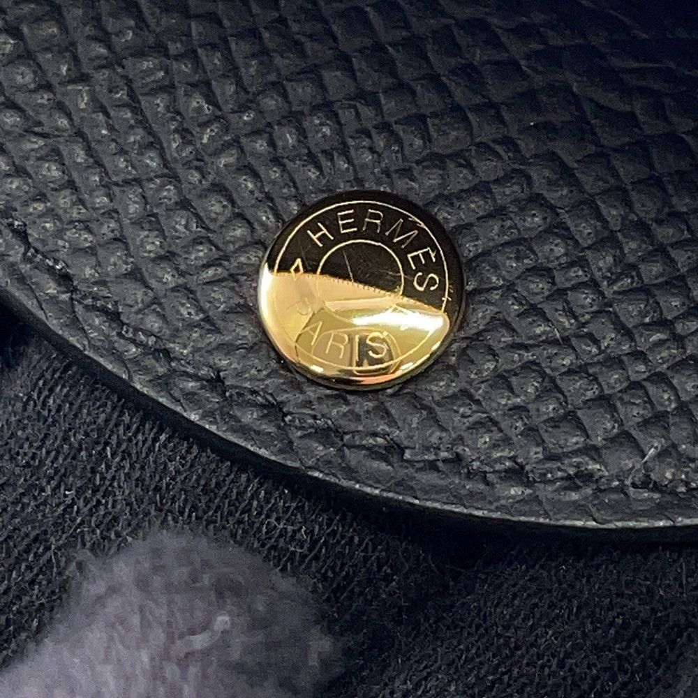 Hermes Wallet Macaron Long to Go Black Gold Epsom — view 6
