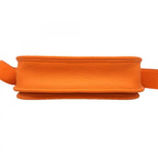 Hermes Shoulder Bag Evelyne 23 Taurillon Clemence Orange Silver — view 3