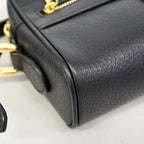 Gucci Shoulder Bag Sherry Line Leather Black Gold — view 6