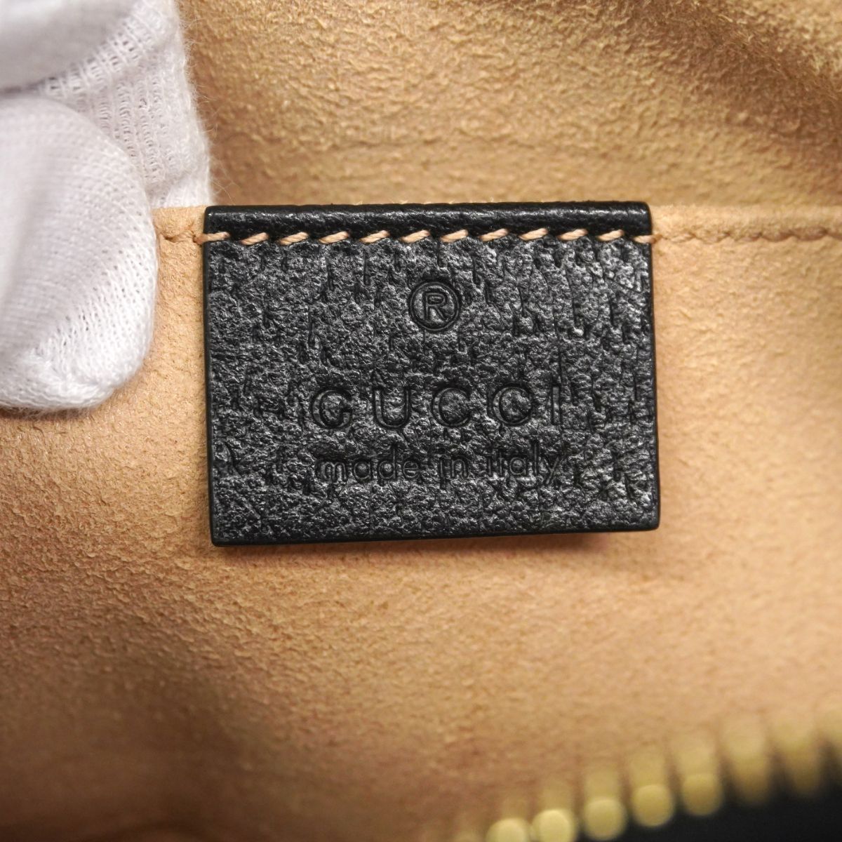 Gucci Shoulder Bag Sherry Line Leather Black Gold — view 5