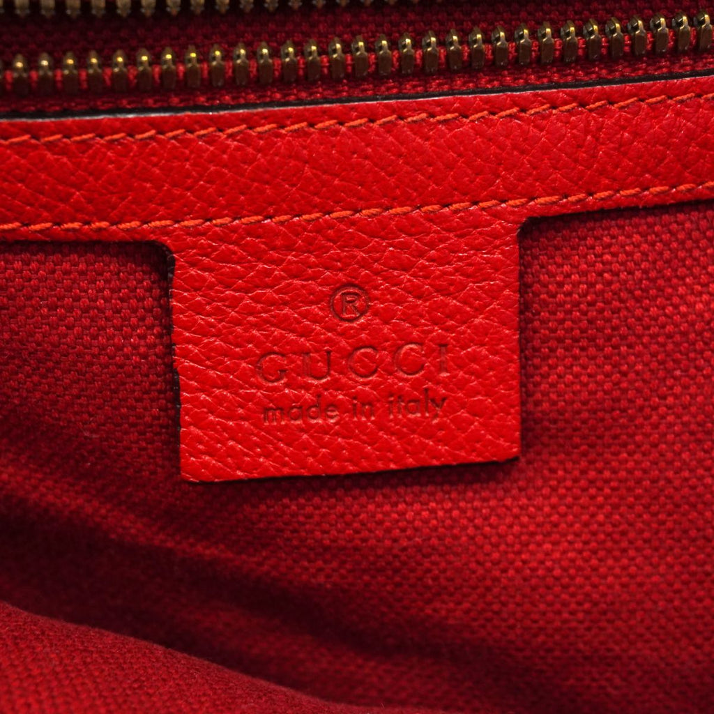 Gucci Tote Canvas Leather Red Navy Gold — view 5
