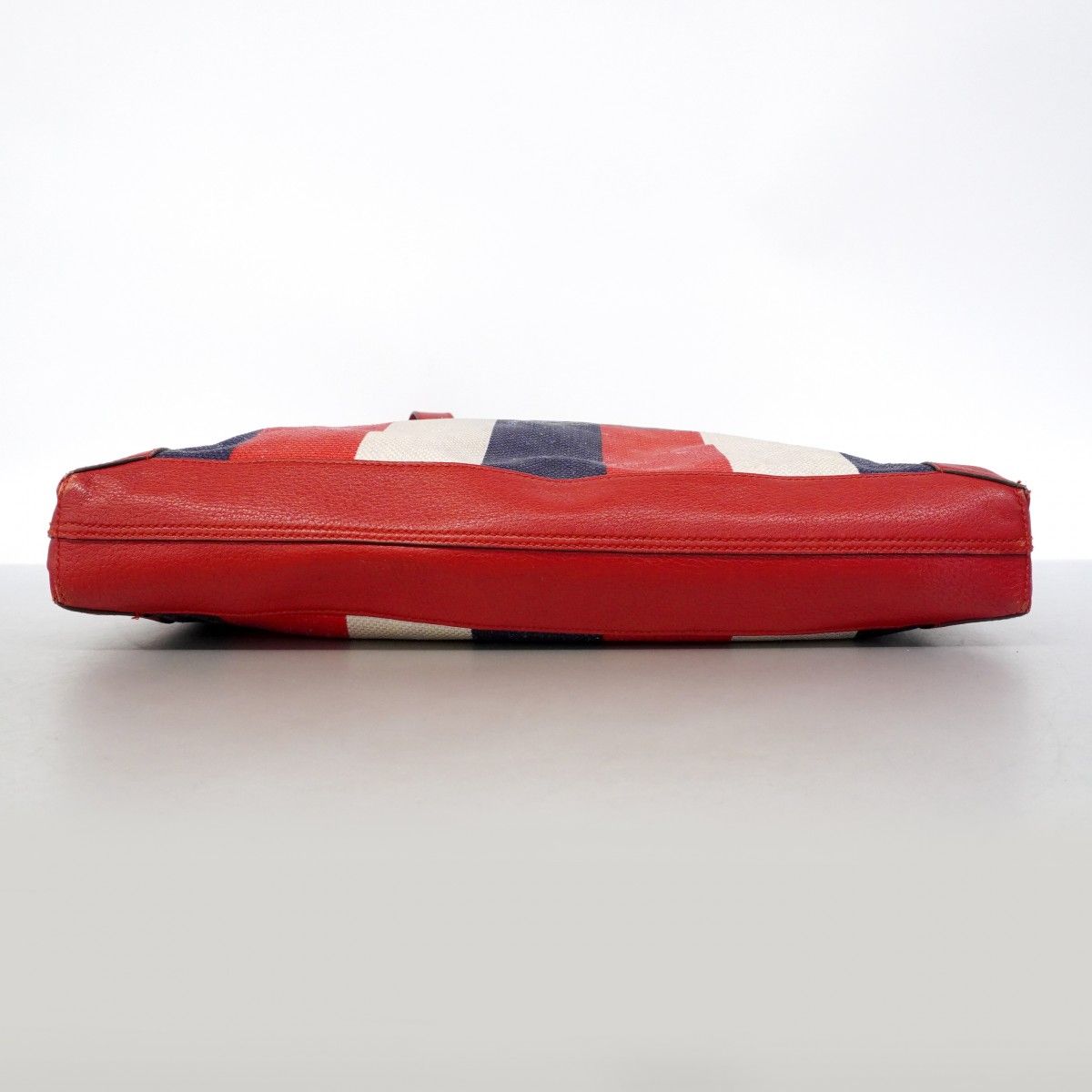 Gucci Tote Canvas Leather Red Navy Gold — view 3