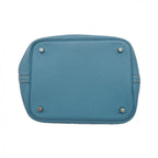 Hermes Handbag Picotin Lock MM Taurillon Blue Jean Silver — view 3