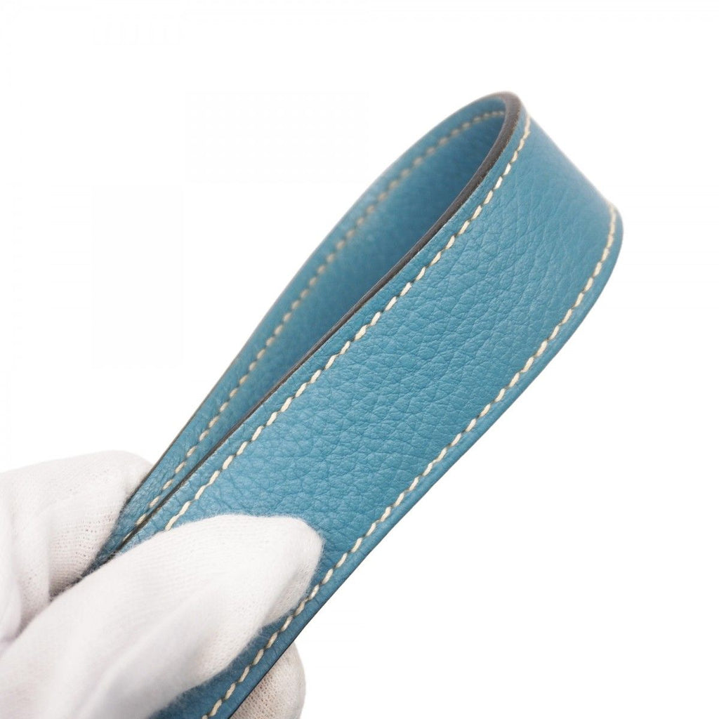 Hermes Handbag Picotin Lock MM Taurillon Blue Jean Silver — view 8
