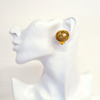 Chanel Earrings Vintage CC Logo Round — view 5