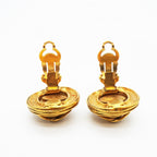 Chanel Earrings Vintage CC Logo Round — view 7