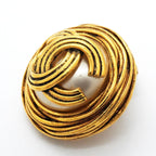Chanel Earrings Vintage CC Logo Round — view 6