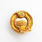 Chanel Earrings Vintage CC Logo Round — view 4