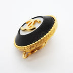 Chanel Earrings Vintage CC Logo Round — view 6