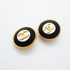 Chanel Earrings Vintage CC Logo Round — view 2