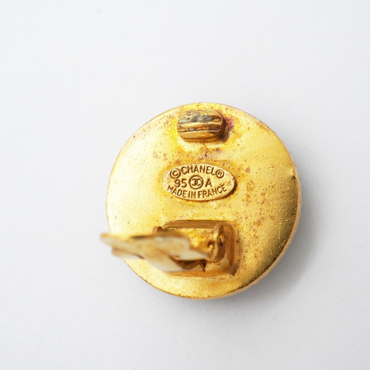 Chanel Earrings Vintage CC Logo Round — view 4