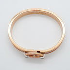 Hermes Bangle Chaine D'ancre Mini Click Gold Plated Pink Bracelet — view 3