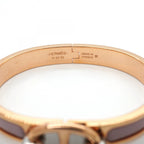 Hermes Bangle Chaine D'ancre Mini Click Gold Plated Pink Bracelet — view 5