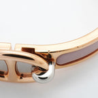 Hermes Bangle Chaine D'ancre Mini Click Gold Plated Pink Bracelet — view 7