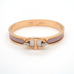 Hermes Bangle Chaine D'ancre Mini Click Gold Plated Pink Bracelet — view 4
