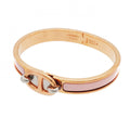 Hermes Bangle Chaine D'ancre Mini Click Gold Plated Pink Bracelet