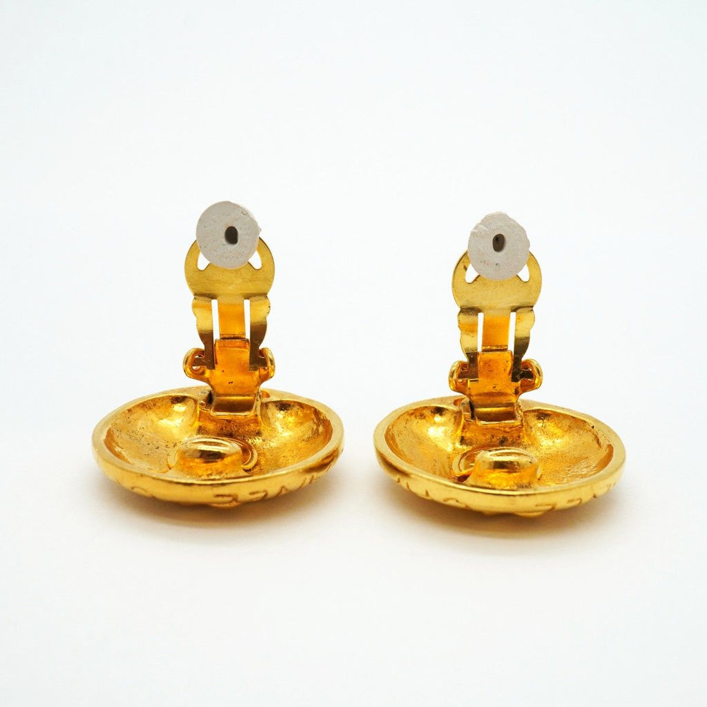 Chanel Earrings Vintage Logo Mademoiselle Round — view 6