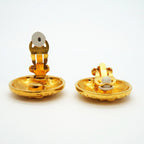 Chanel Earrings Vintage Logo Mademoiselle Round — view 3