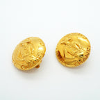 Chanel Earrings Vintage Logo Mademoiselle Round — view 2