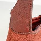 Gucci Handbag GG Canvas Jackie Red Silver — view 8