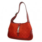 Gucci Handbag GG Canvas Jackie Red Silver