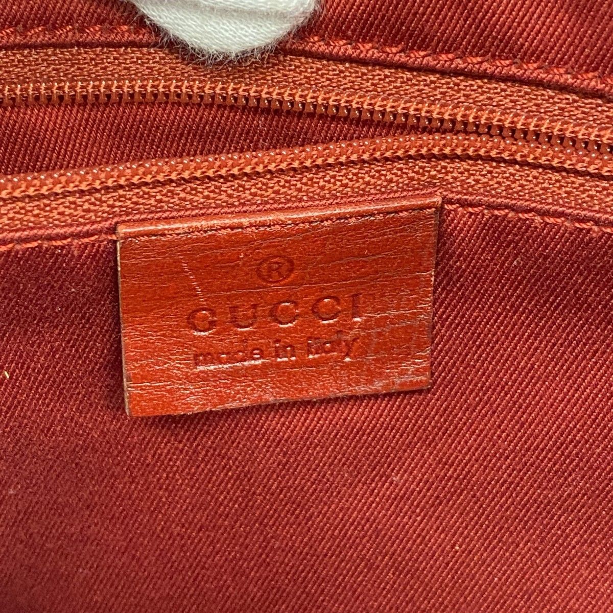 Gucci Handbag GG Canvas Jackie Red Silver — view 5