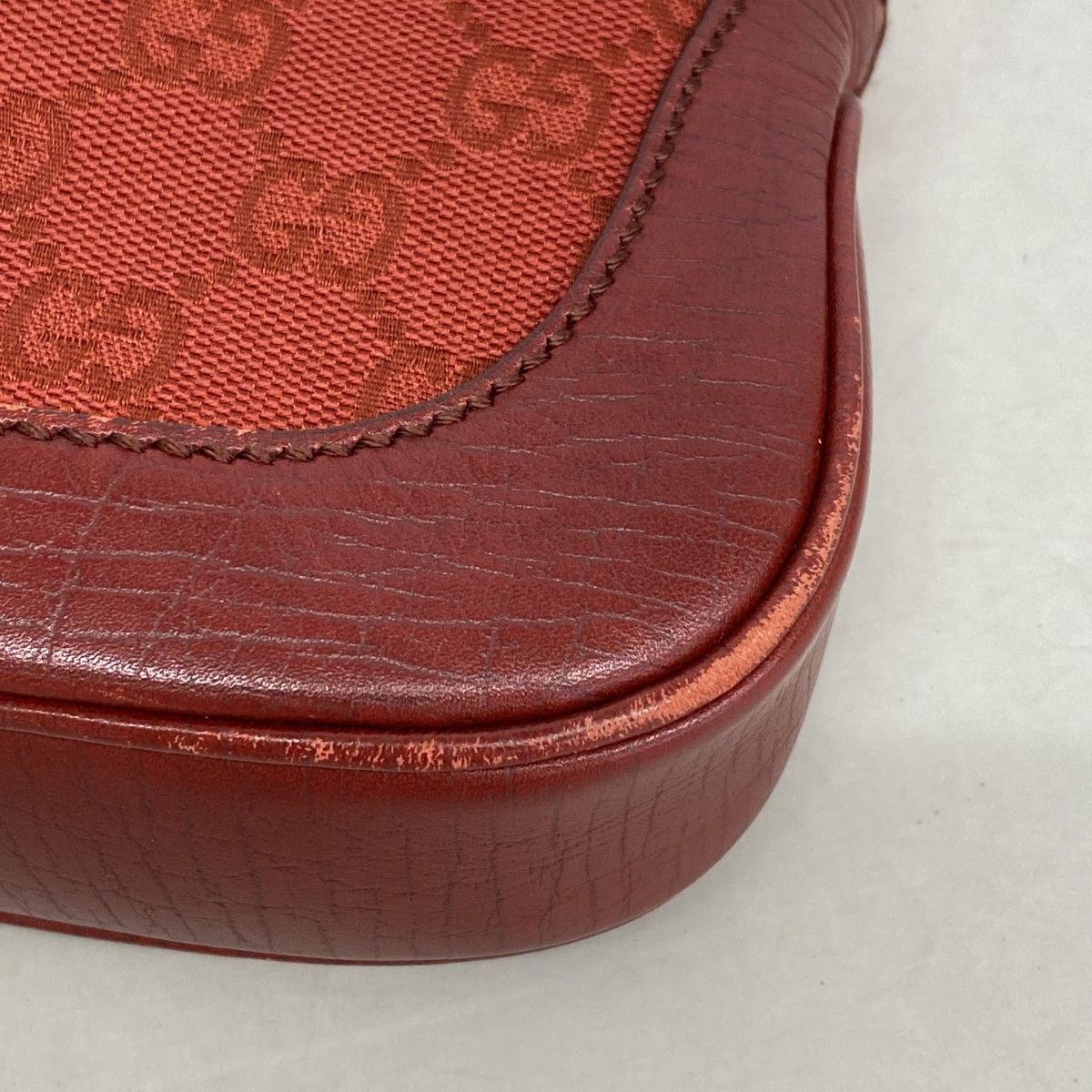 Gucci Handbag GG Canvas Jackie Red Silver — view 6