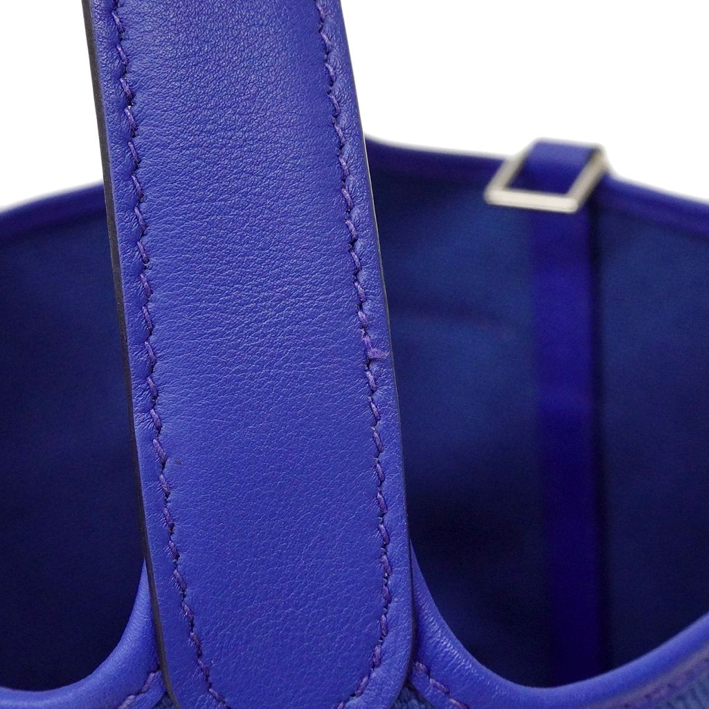 Hermes Handbag Picotin Lock PM Cargo Toilego Elan Blue Royal Silver — view 6