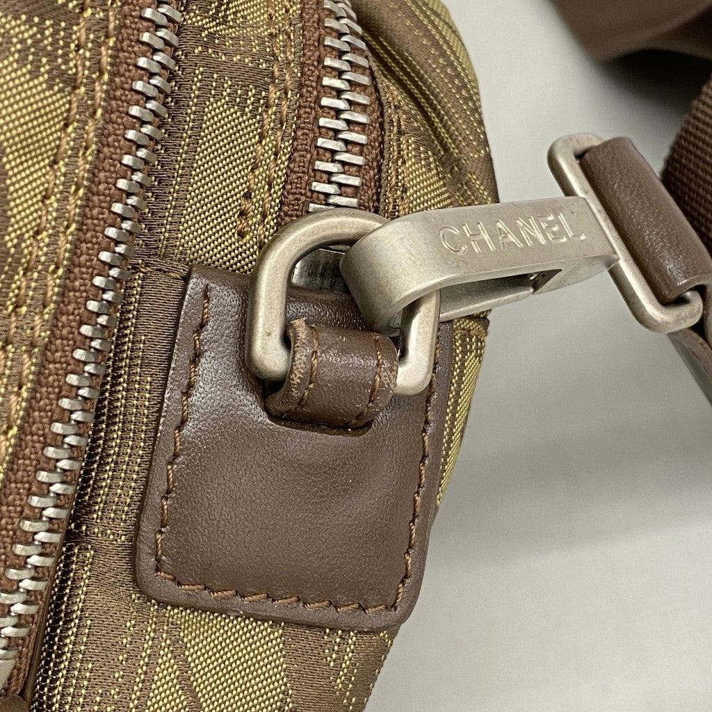 Chanel Handbag New Travel Nylon Khaki Silver 2-Way — view 7