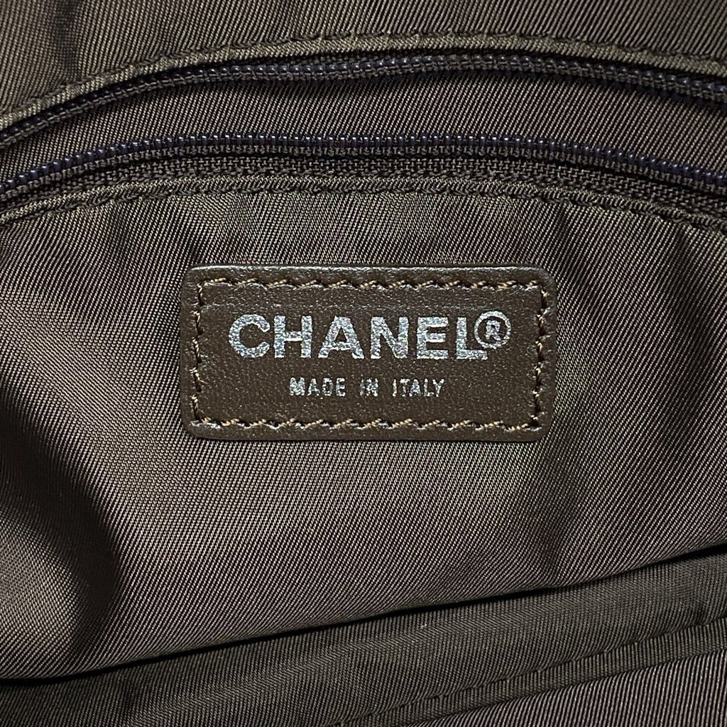 Chanel Handbag New Travel Nylon Khaki Silver 2-Way — view 5