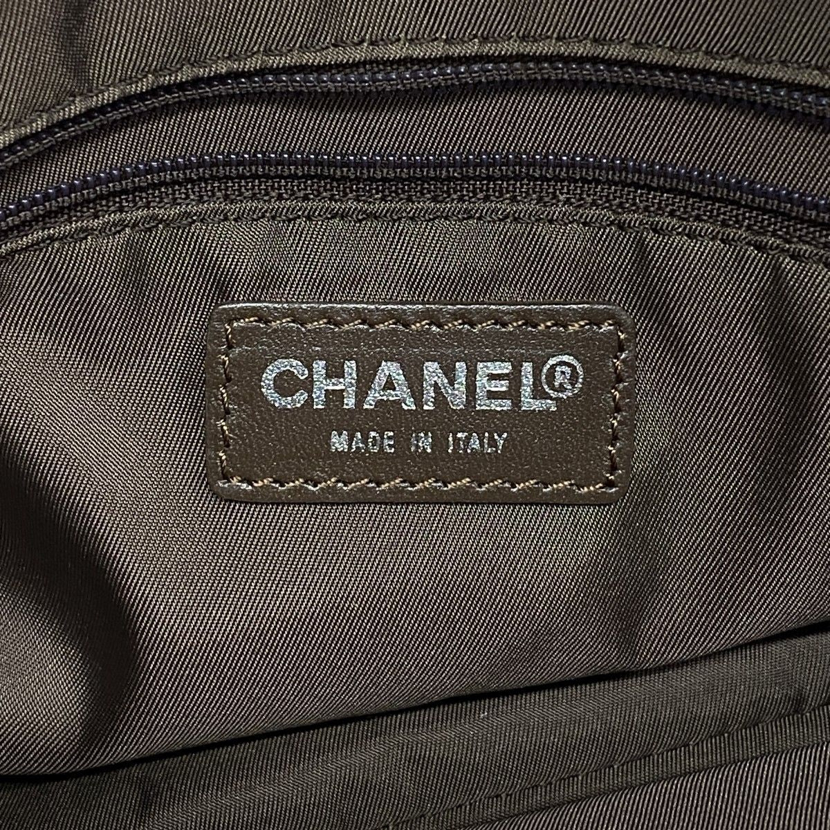 Chanel Handbag New Travel Nylon Khaki Silver 2-Way — view 5