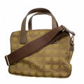 Chanel Handbag New Travel Nylon Khaki Silver 2-Way