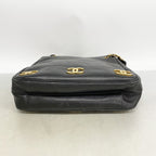 Chanel Shoulder Bag Triple Coco Caviar Leather Black Gold — view 3