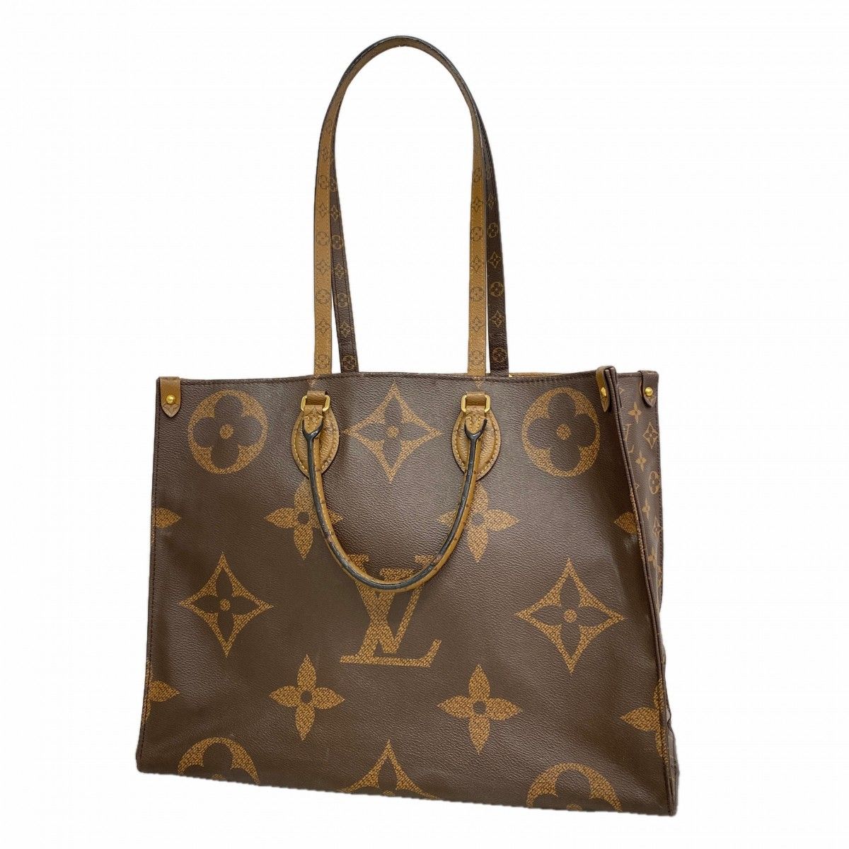 Louis Vuitton Tote Monogram Giant Reverse On The Go GM Brown 2-Way