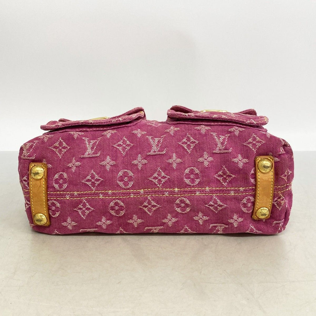 Louis Vuitton Shoulder Bag Monogram Denim PM Fuchsia — view 3