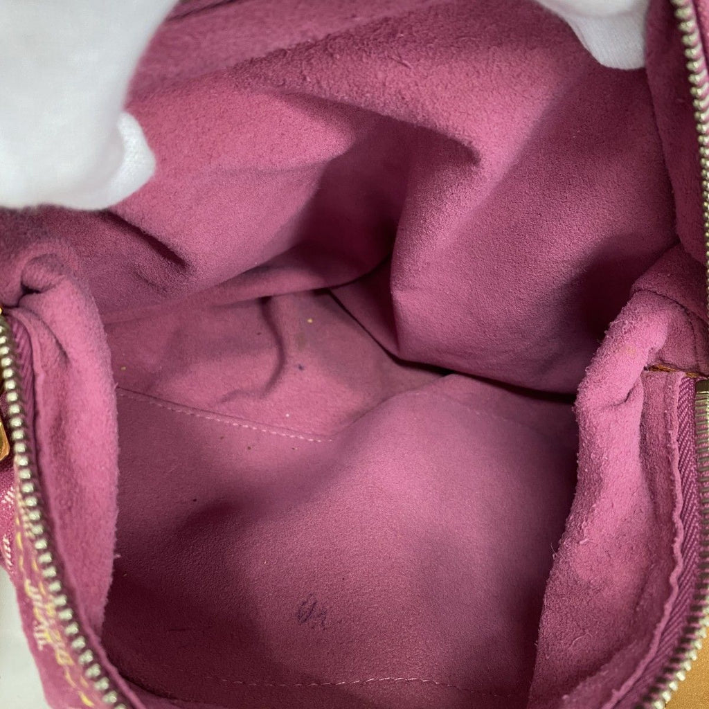 Louis Vuitton Shoulder Bag Monogram Denim PM Fuchsia — view 4