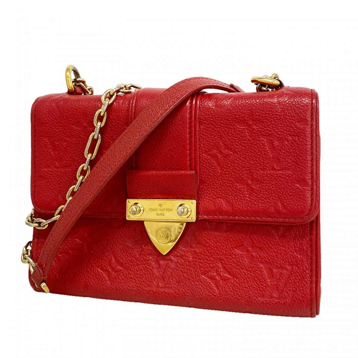 Louis Vuitton Shoulder Bag Monogram Empreinte Saint Sulpice PM Cerise