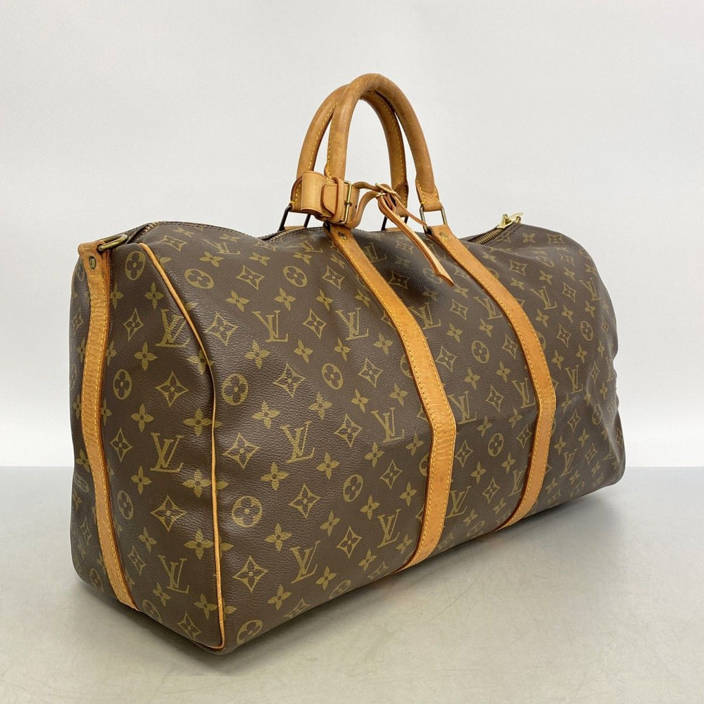 Louis Vuitton Boston Bag Monogram Keepall Bandouliere 50 Brown — view 2
