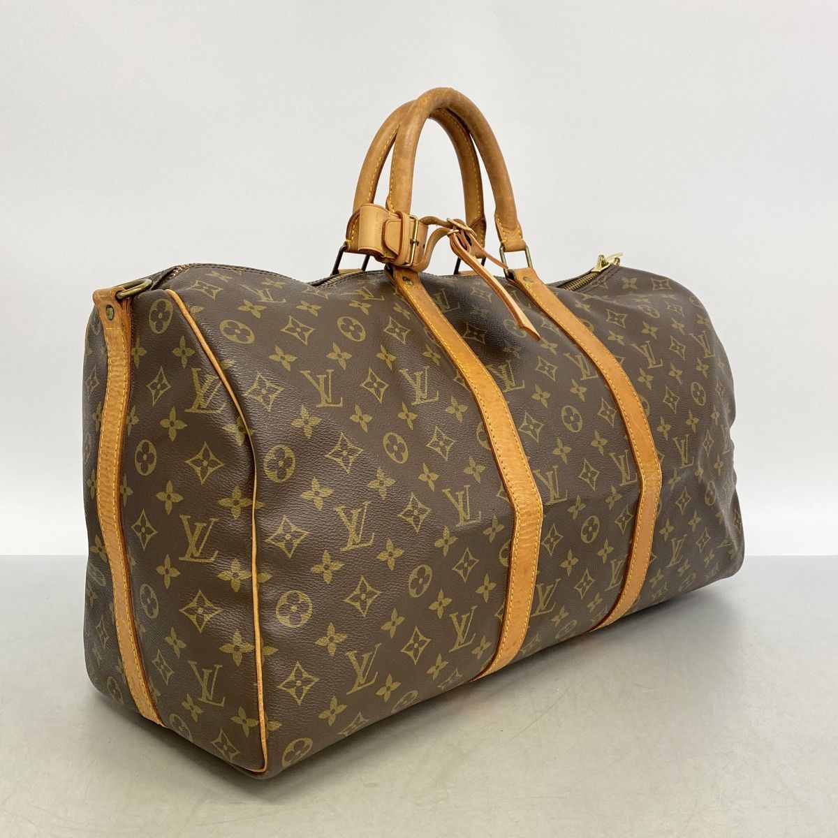 Louis Vuitton Boston Bag Monogram Keepall Bandouliere 50 Brown — view 2