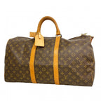 Louis Vuitton Boston Bag Monogram Keepall Bandouliere 50 Brown
