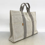 Hermes Tote New Fourre Tout Toile Ash Black Silver — view 2