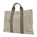 Hermes Tote New Fourre Tout Toile Ash Black Silver