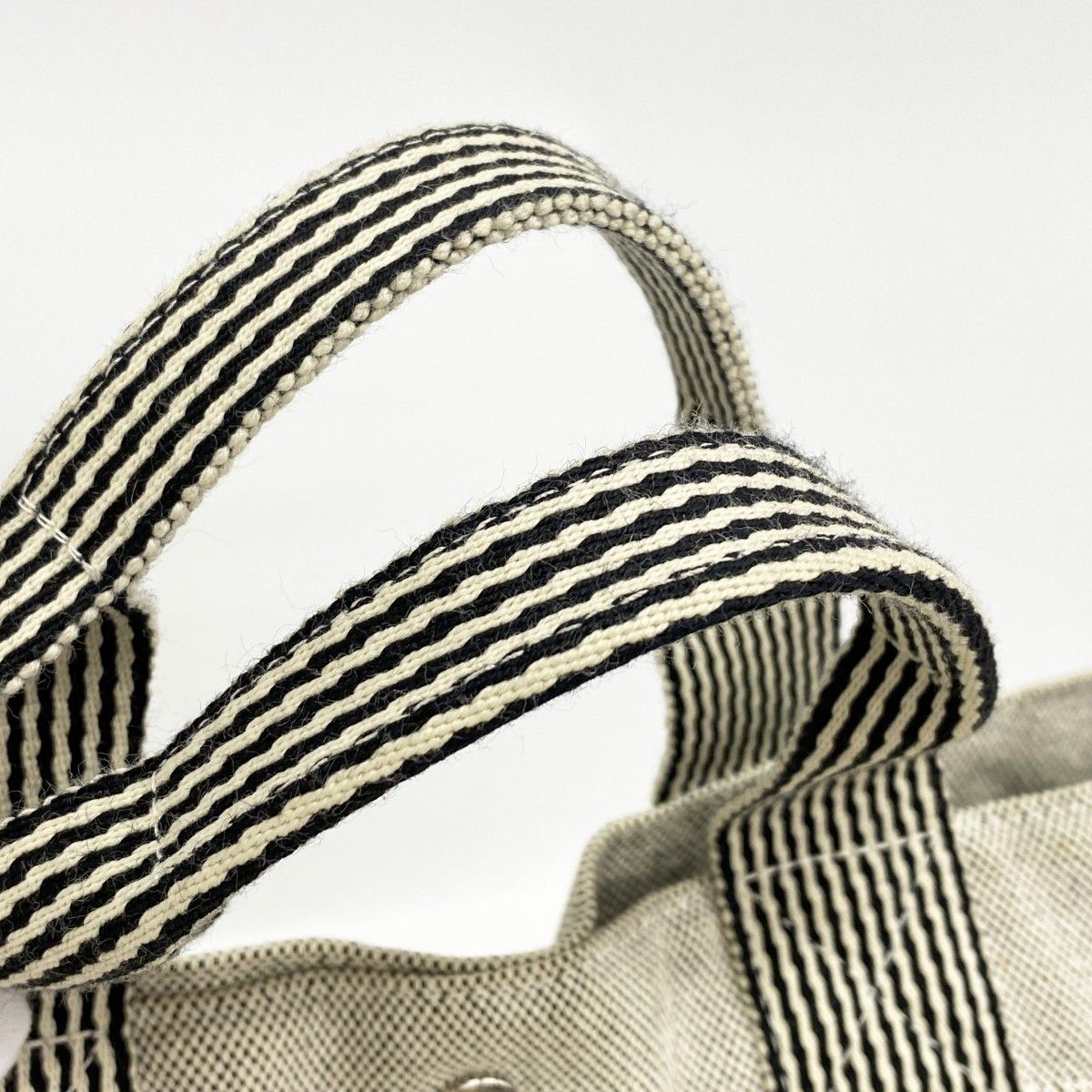 Hermes Tote New Fourre Tout Toile Ash Black Silver — view 7