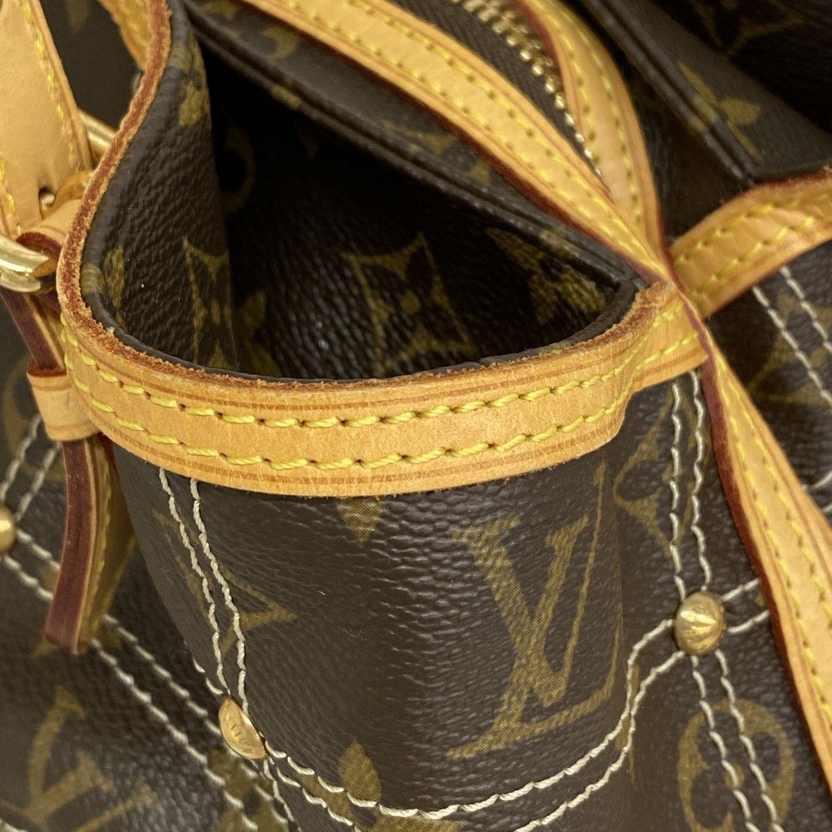 Louis Vuitton Handbag Monogram Rivet Brown — view 7